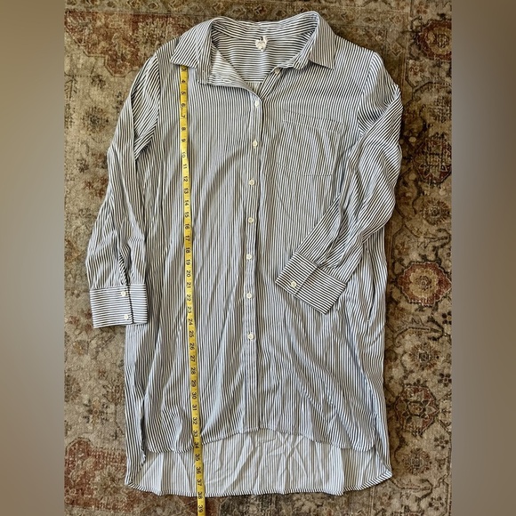 FLAWLESS Navy and White Striped Casual dress - Picture 6 of 7